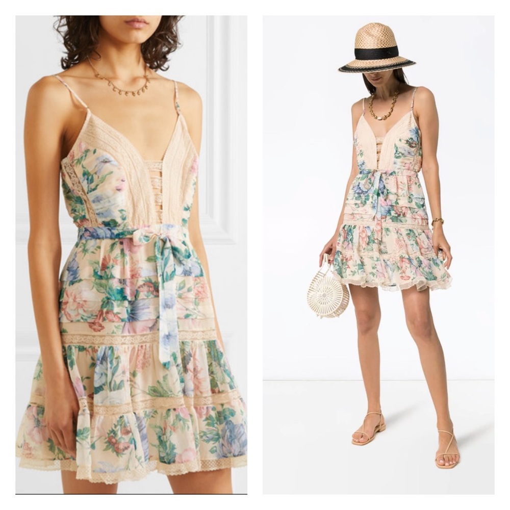 Zimmermann Verity Scallop Short Dress size 2/ US 8 - Picture 1 of 11
